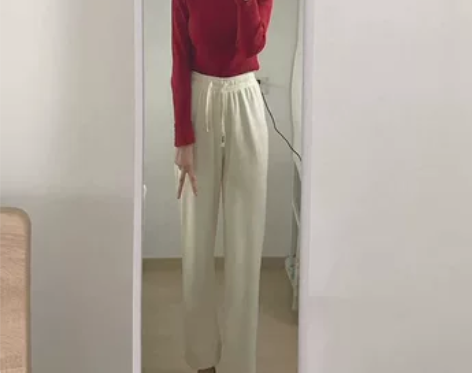 阔腿裤 阔腿裤长裤2023新款女春秋冬雪尼...