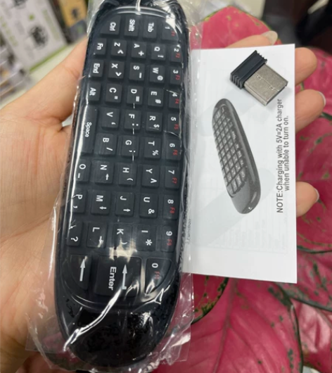 空中键鼠 带陀螺仪。 迷你无线键盘鼠标套装...