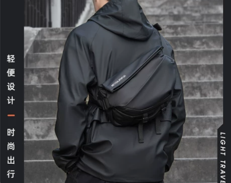 机能斜挎包男士潮牌单肩包邮差包摩托机车背包...