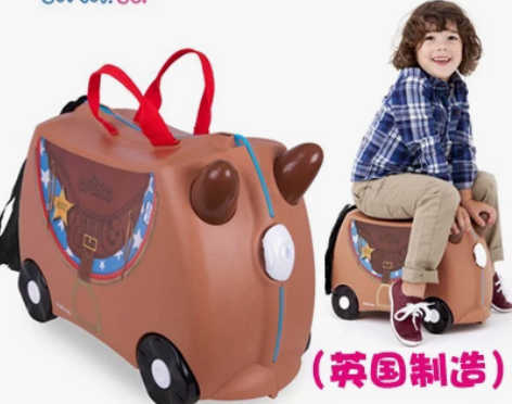 进口Trunki儿童行李箱可坐骑行旅行箱登...