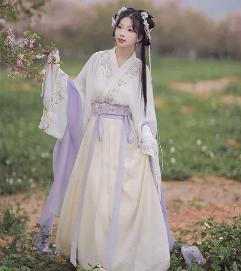 (顺丰包邮)汉尚华莲叠岚芸烟原创晋制汉服女...