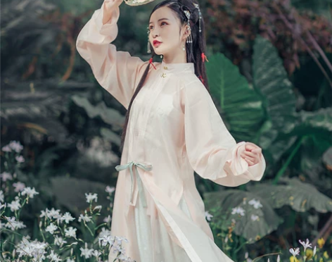 都城南庄春日常原创绣花传统汉服闺门披女清新...