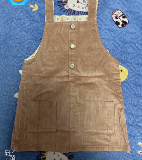 布艺背带裙，藕粉色，120码，全新，包邮 ...