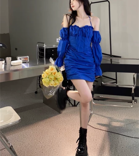 2022早春季法式赫本风时尚高级感御姐性感...