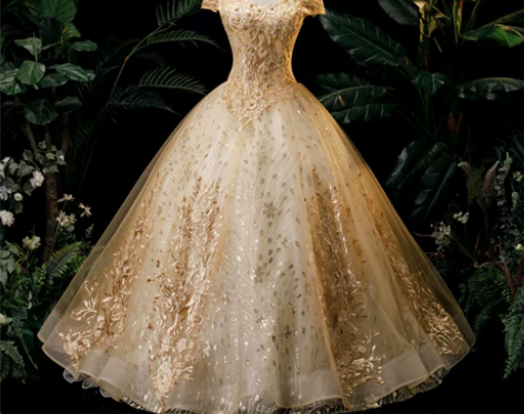 独唱演出服女蓬蓬裙长款声乐美声艺考礼服主持...