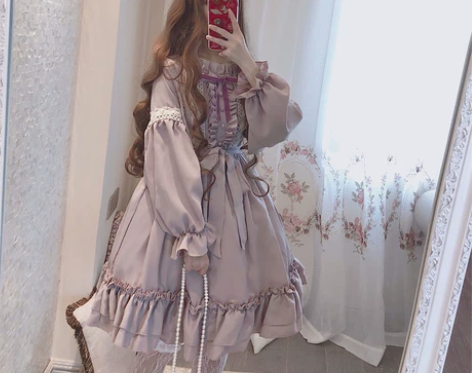 全新洛丽塔裙子日系普罗旺斯薰衣草Lolit...