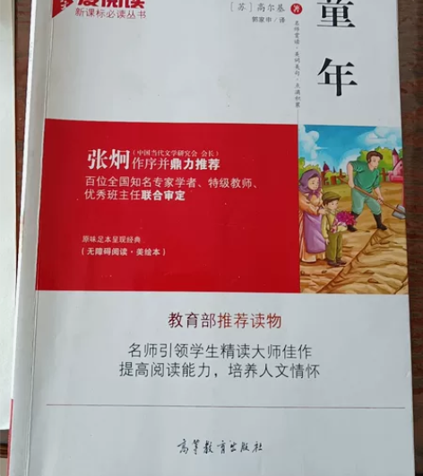 卖二手书旧书，《童年》《我的大学》《在人间...