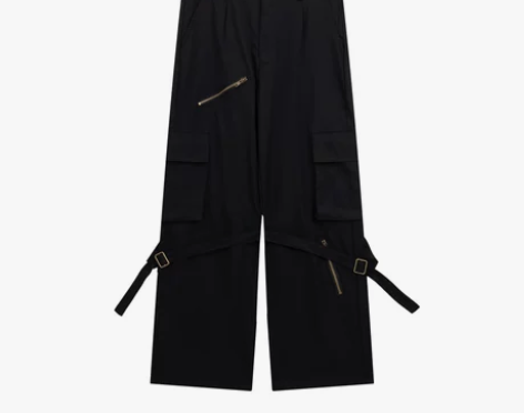 Mz 小众设计感垂感工装口袋裤子男款式直筒...