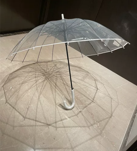 16骨透明雨伞长柄大号双人网红两用晴雨伞 ...