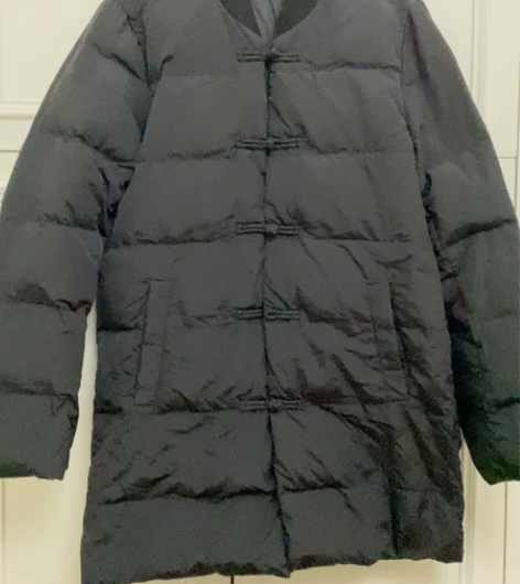 男士盘扣复古羽绒服 老公穿了一次小了 感兴...