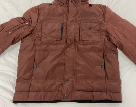 男士冰川羽绒服 铁锈红（这个颜色还挺好看的...