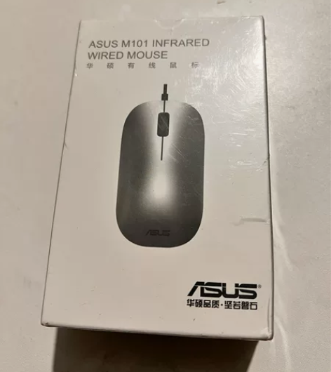 买电脑送的华硕有线鼠标M101 铁灰色 华...