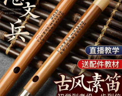 湛文兵专业笛子初学者成人e调竹笛乐器入门横...