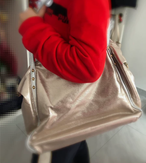 全新 女士手提包 浅金色 面料 PU规格 ...