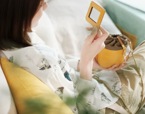 链条包包女斜挎小众质感ins百搭真皮墨绿色...