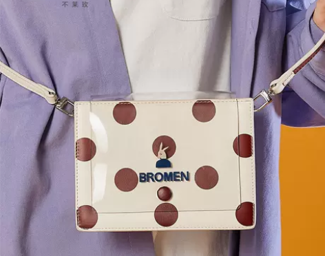 不莱玫包包女新款2019高级感洋气波点斜挎...