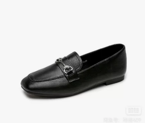 小皮鞋女2022秋季新款简约韩版气质复古方...