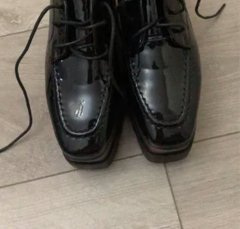 方头松糕鞋厚底百搭防水台单鞋橡胶底 尺寸:...