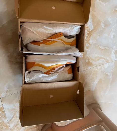 Vans范斯官方 橘子汽水侧边条纹元气撞色...