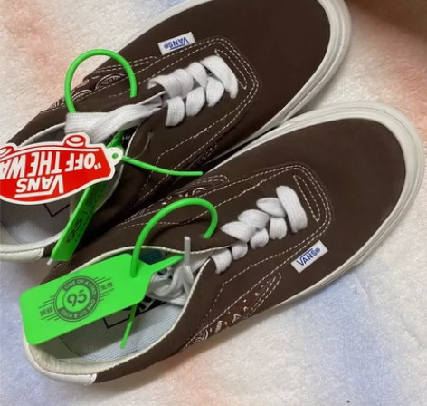 VANS ACER NI 棕色腰果花低帮帆...