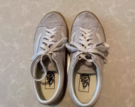 万斯VANS生胶底男女翻毛皮百搭低帮板鞋，38码，鞋长24c...