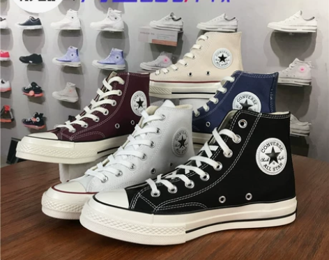 Converse匡威帆布鞋黑色女鞋1970...