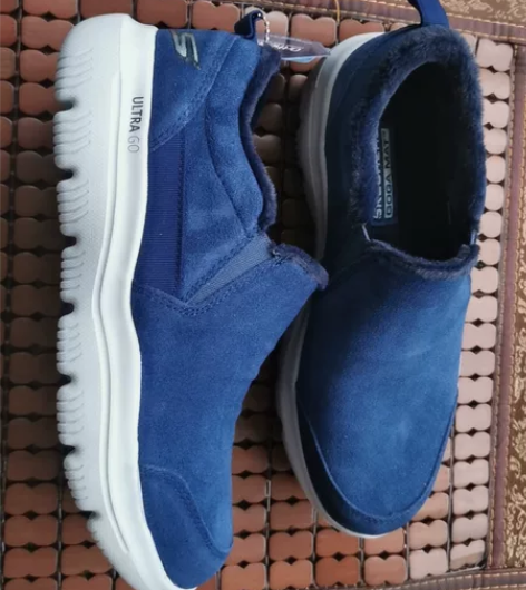 捡漏斯凯家冬季加绒保暖一脚蹬厚底防滑男鞋2...