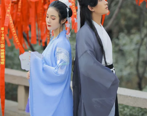 五五年原创汉服（书生）交领汉服春夏秋一片式...