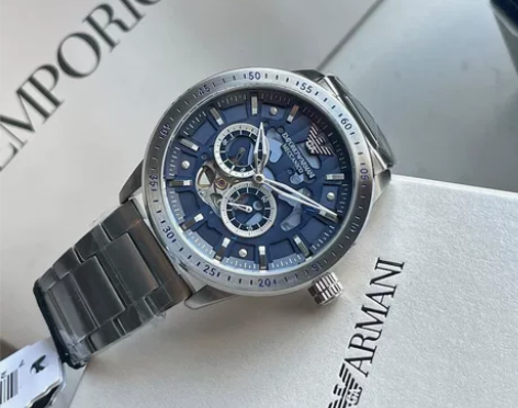 阿玛尼手表男机械男表时尚镂空全自动休闲钢带...