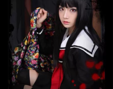 地狱少女阎魔爱cos大全套除鞋 假发 猫老...