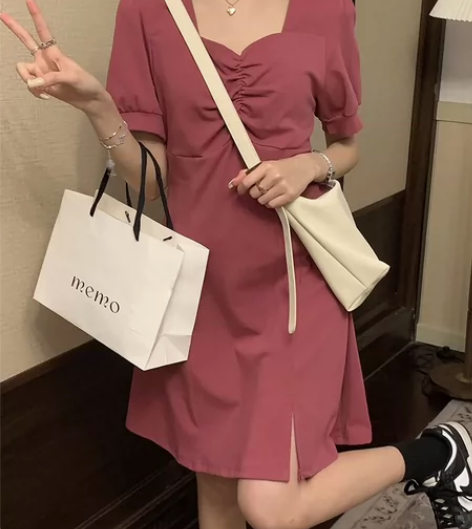 设计感长短款连衣裙2022夏季新款闺蜜装气...