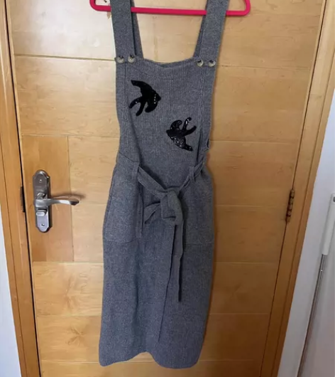 毛线背带裙，适合115斤以内的仙女，8成新...