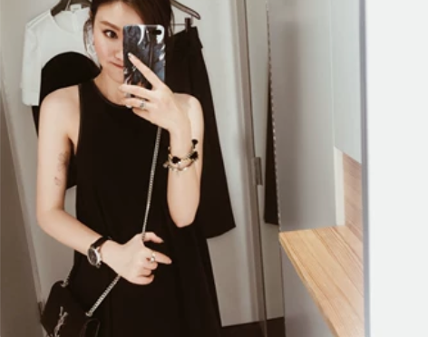 iWiNG 我爱的极简风 显瘦纸片人挖肩气...