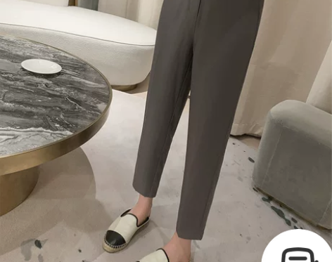 MUKOK高腰宽松显瘦垂感休闲裤女2020...