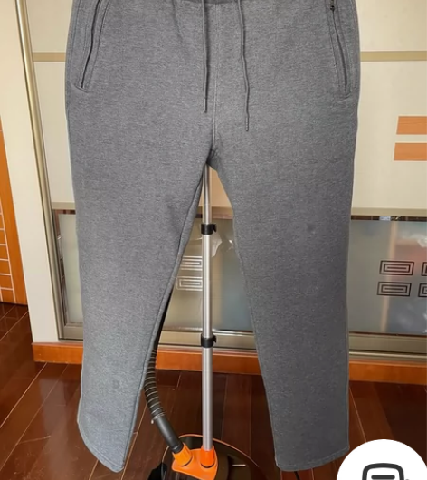 男士纯棉直筒宽松加绒加厚秋冬款休闲裤，拉链...