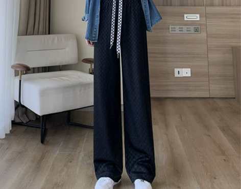 冰丝阔腿裤女春夏2022新款薄款高腰垂坠感...