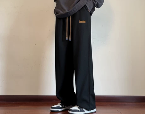 休闲裤 休闲裤卫裤华夫格裤子男士冬季潮牌百...