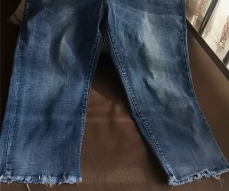 夏季女士七分牛仔裤,微弹,裤长73CM腰围...