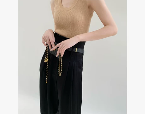 U领针织吊带背心女内搭2022秋季法式修身...