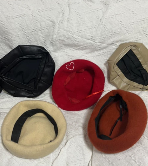 石原里美同款贝雷帽韩版毛呢贝雷帽秋冬百搭画...