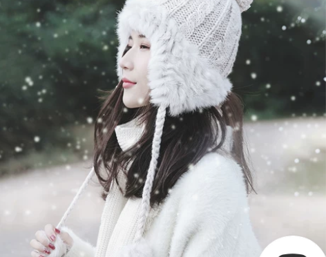 冬季毛线帽子女冬天潮韩版针织ins冬护耳雷...