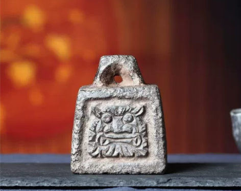 青石权老旧石器称砣手把件文房镇纸案头风水茶...