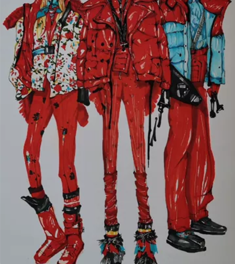 代画服装效果图、款式图手绘。 水彩,彩铅,...