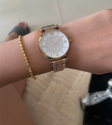 阿玛尼满天星手表 保真 手腕细一点的姑娘可...