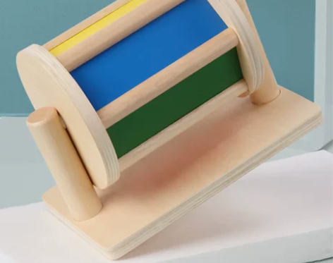 蒙氏教具木制纺织鼓 0-3岁IC班婴幼儿早...