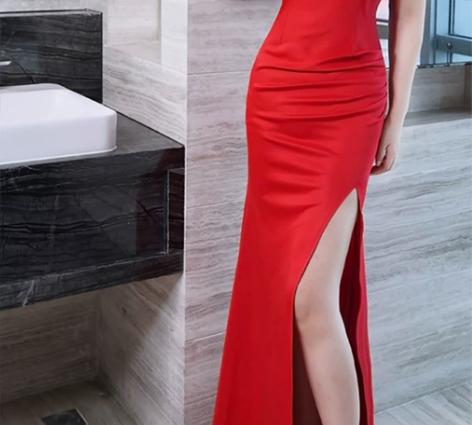 2022新款高贵优雅气质鱼尾性感长裙气场