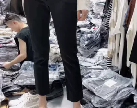 qixuan绮轩9802韩版黑色休闲裤女裤...