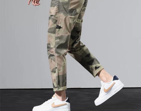 官网旗舰店冰丝迷彩裤2021夏季新款男士潮...