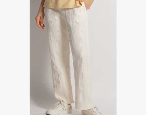 nikoand…日系休闲裤女新款高腰竖条纹...