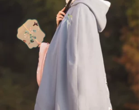 姑苏绾披风斗篷汉服女冬款熊猫滚滚正品原创加...